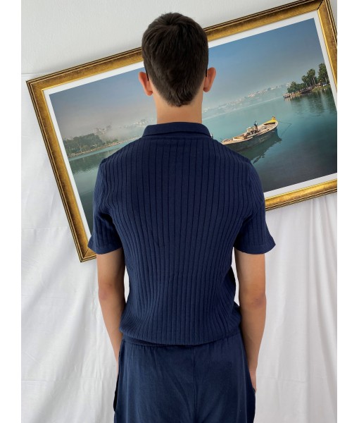 Navy Blue Summer Golf Polo T-shirt