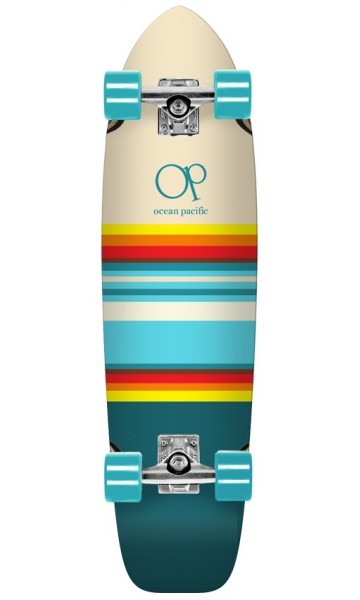 Ocean Pacific Swell Off White/Teal 31" 8.25" Cruiser Kaykay