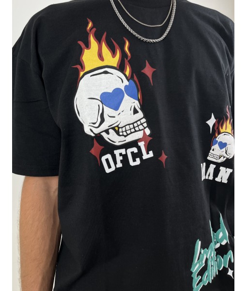 LMTD Edition Burning Skull black t-shirt